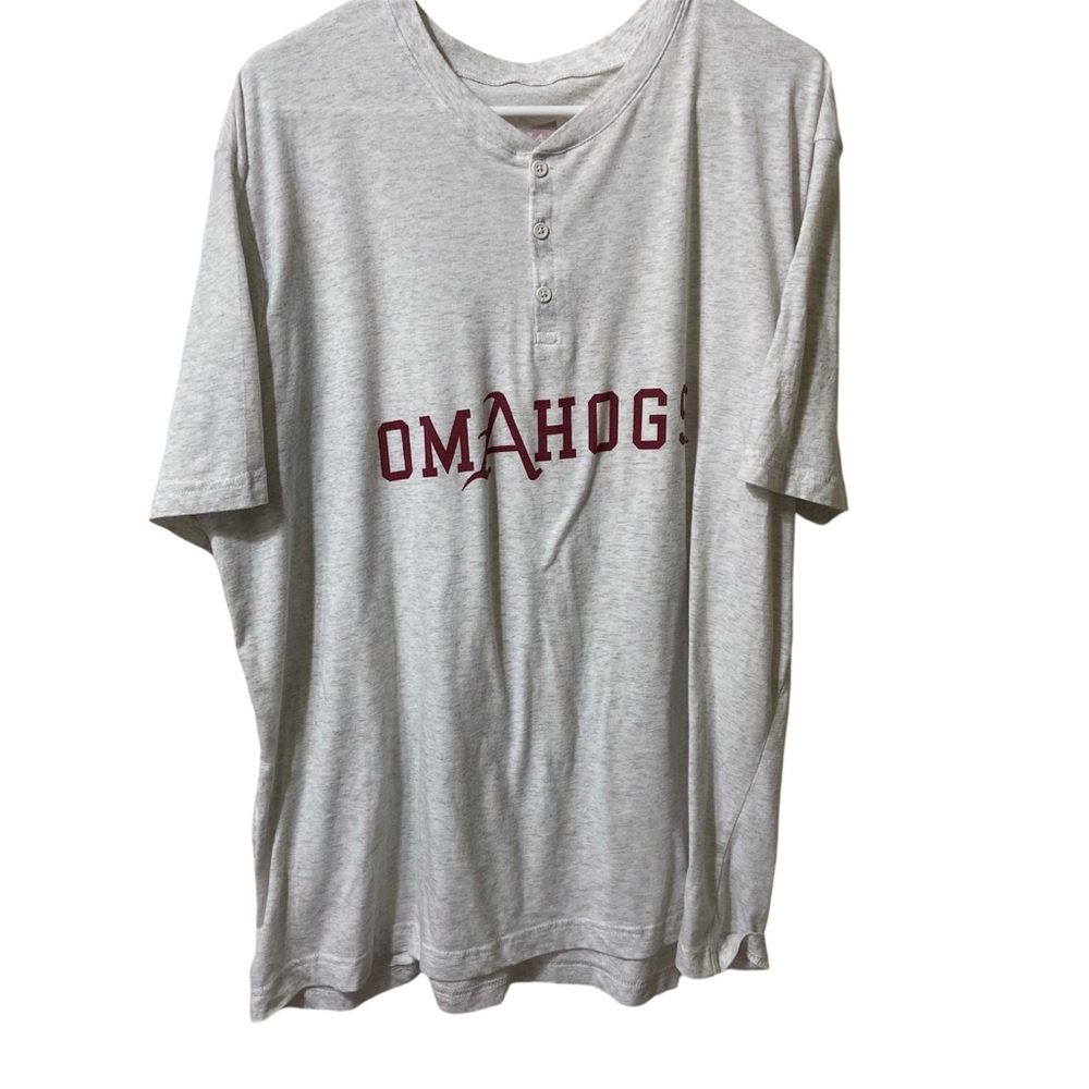 OMAHOG Razorback Baseball short sleeve Natural Threads shirt